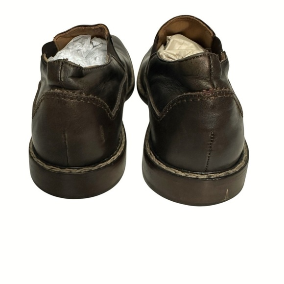 John Varvatos Leather Slip On Loafers Brown main image 4